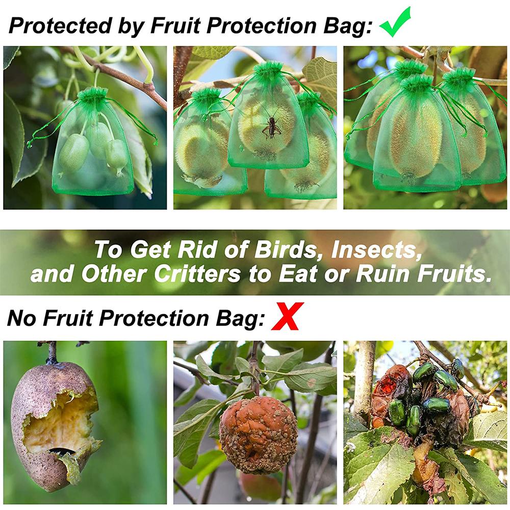 100pcs Fruit Protection Bags with Drawstring for Protecting Fruit and Vegetables