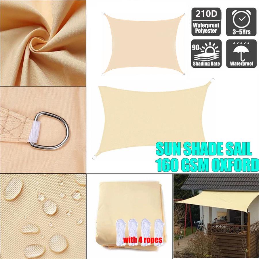 Waterproof Outdoor Sunshade Sail Tent for Patio, Camping, and Cars