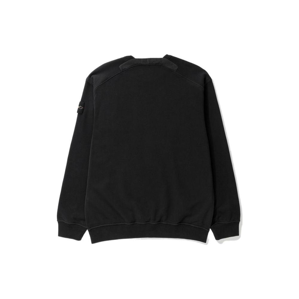 Stone Island FW22 Loose Fit Solid Color Crew Neck Sweatshirt Men sweatshirt Black 771561720-V0029