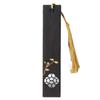 Golden Lattice Ebony Brush Bookmark: Retro Classical Gift for Students