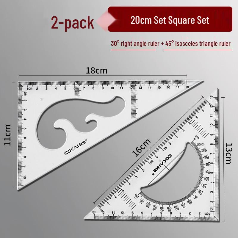 Engineering Drawing & Design Set: Ruler, Compass, Triangle for Mechanical and Architectural Drafting Standard