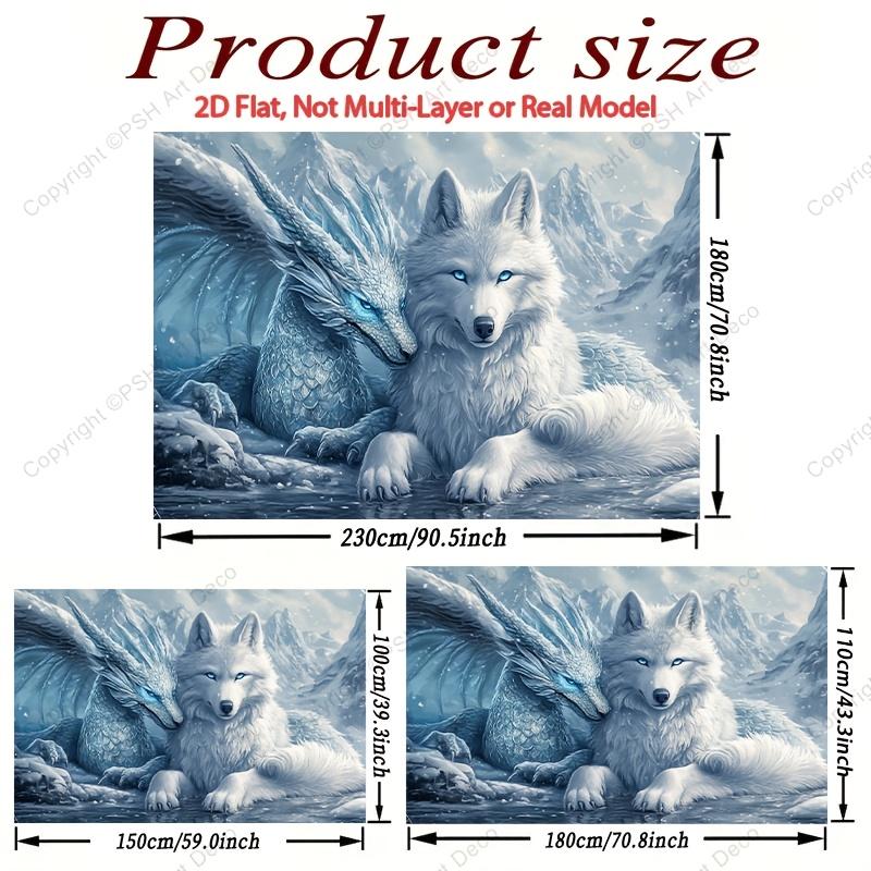 1Pcs Icy Dragon Fantasy Fire Monster Theme Decoration Background Fantasy Backdrop Decorations For Photo Studio Photo Booth Party