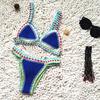 Micro Bikini Women Swimwear Halter Patchwork Bathing Suit Swimsuit Thong Bikini Beach Wear