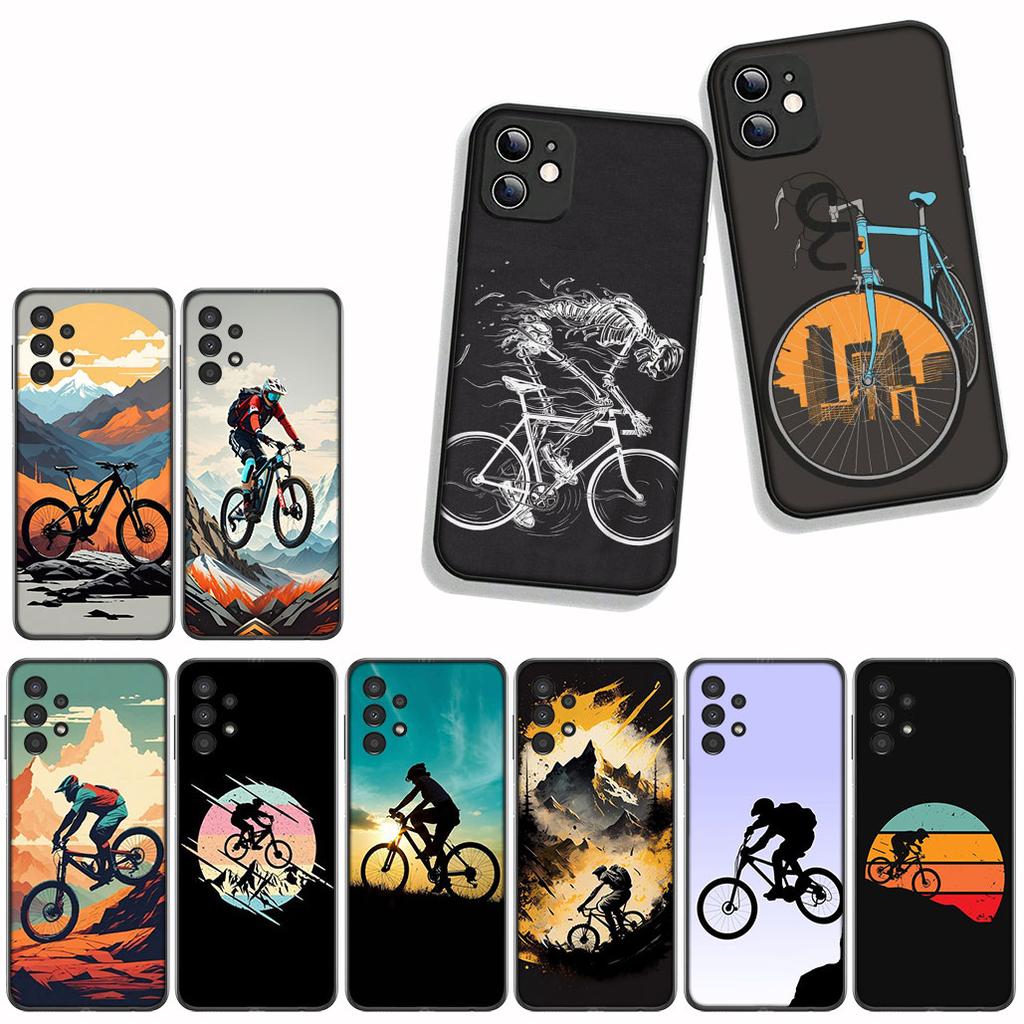 for Samsung Galaxy A55 A56 A25 A36 A54 S8 S9 S21 S20 FE A53 A13 A12 A14 A33 A70 A71 A51 A21S Case Mountain Bike Cycling art