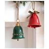 Christmas Wrought Iron Bell Pendant Red Hanging Ornament Window Ceiling Decoration Large Scene Layout Holiday Atmosphere Props