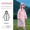 Children's Disposable Outdoor Portable Raincoat with Large Hood, Thickened for Rain Protection, Can Be Packed Into a Backpack, Extended Length