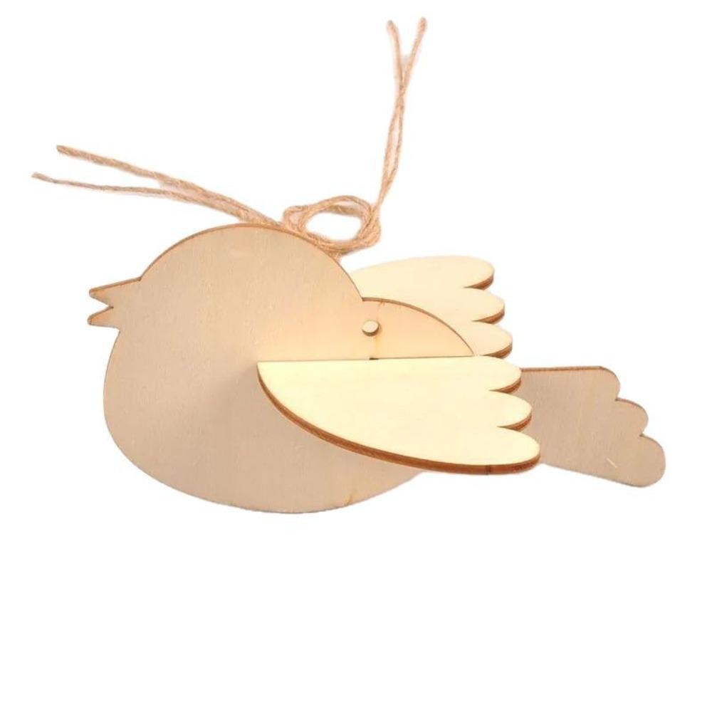 3 Stück Handgemachte DIY Vogelornamente Tiere Lustige Holz Vogel Dekoration 3D Kinder Bildungswerkzeuge Vogel zum Aufhängen Jubiläum
