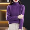Dámský kašmírový svetr Qinghe kašmír 30% kašmír 70% vlna podzimní a zimní kašmírový hustý svetr měkký a teplý