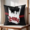Rock Band The CCureS Music Cushion Cover Natural Linen Organic Fabric DoubleSided Printing Couch Pillow Covers Home Decor