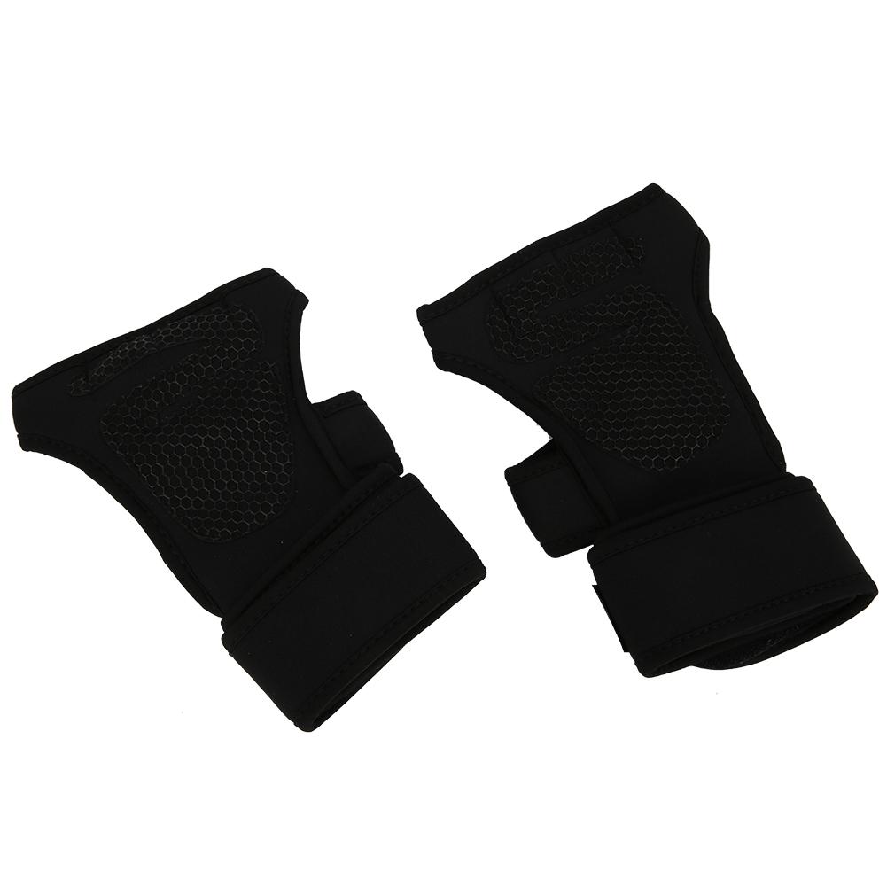 1Pair Leisure Fitness Neoprene Sporting Gloves Silicone Antiskid Hook&loop Fixed(black M )
