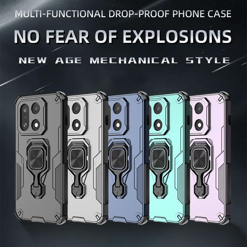 KEYSION Shockproof Armor Case for OnePlus 15 5G Silicone+PC Upright Metal Live Ring Stand Phone Back Cover for One Plus 1+ 15