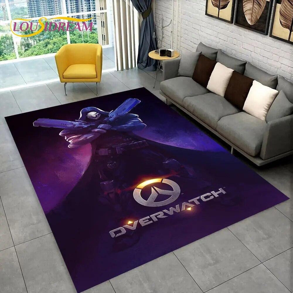 Overwatch Game Gamer DVA  Area Rug,Carpet Rug for Home Living Room Children's Bedroom Sofa Doormat Decor,kids Non-slip Floor Mat