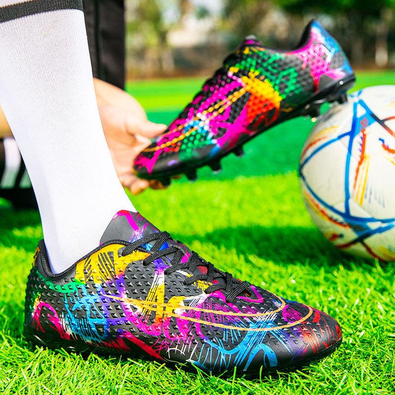 New Professional Football Shoes Men's and Women's AG Long Nails TF Broken Nails Youth Students Grass Competition Training Shoes