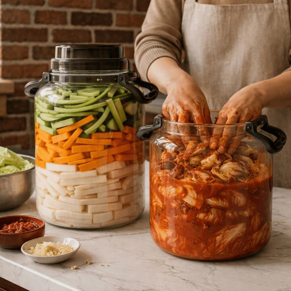 Large Capacity Airtight Storage Pitcher Food Grade Hermetic Food Box Fermentation Jar Fermentation