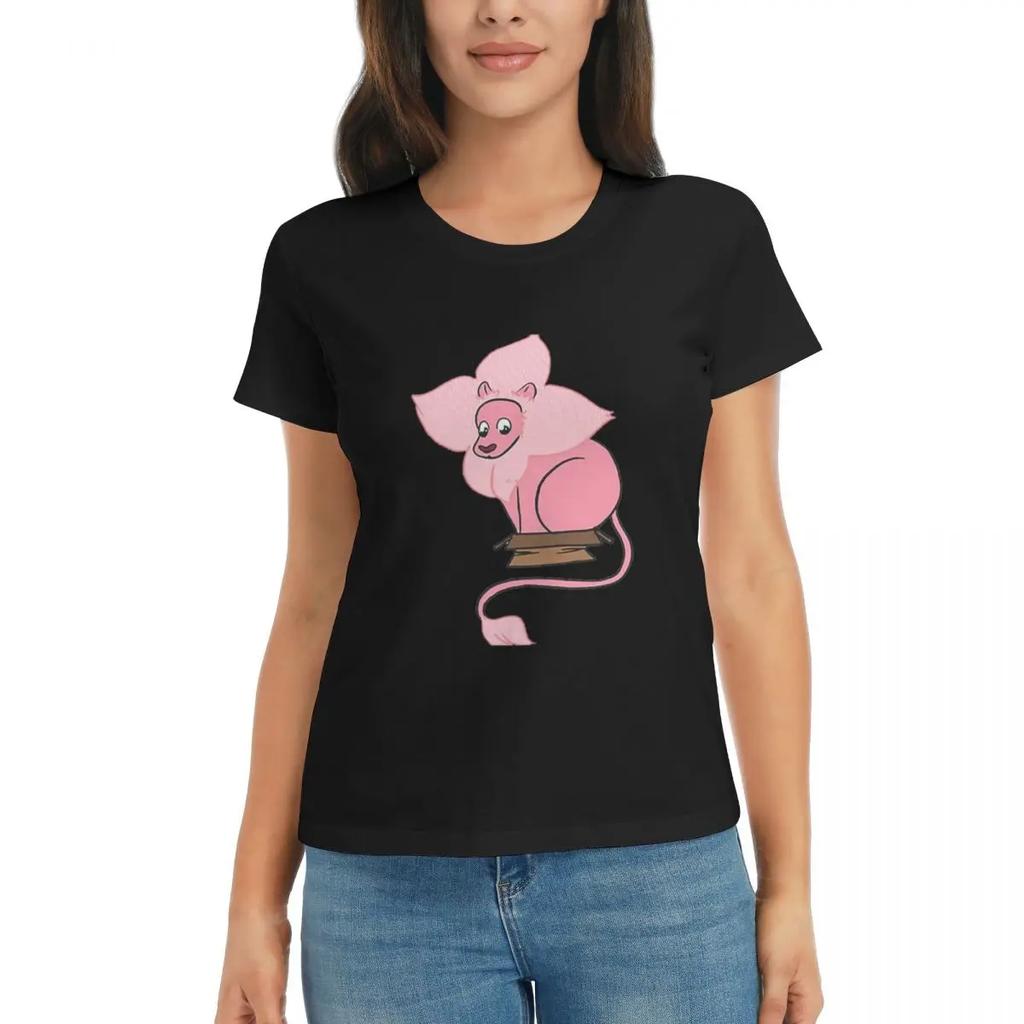 Women TShirt Steven Universe Lion Summer Short Sleeve Tees Crew Neck Cotton T Shirts Clothes Tops Streetwear