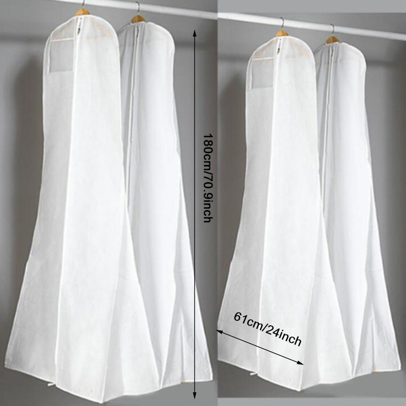1PC/2PCS Practical Dress Dust Wedding Dress Dust Bag Home Closet Wardrobe Suit Clothes Storage Bags
