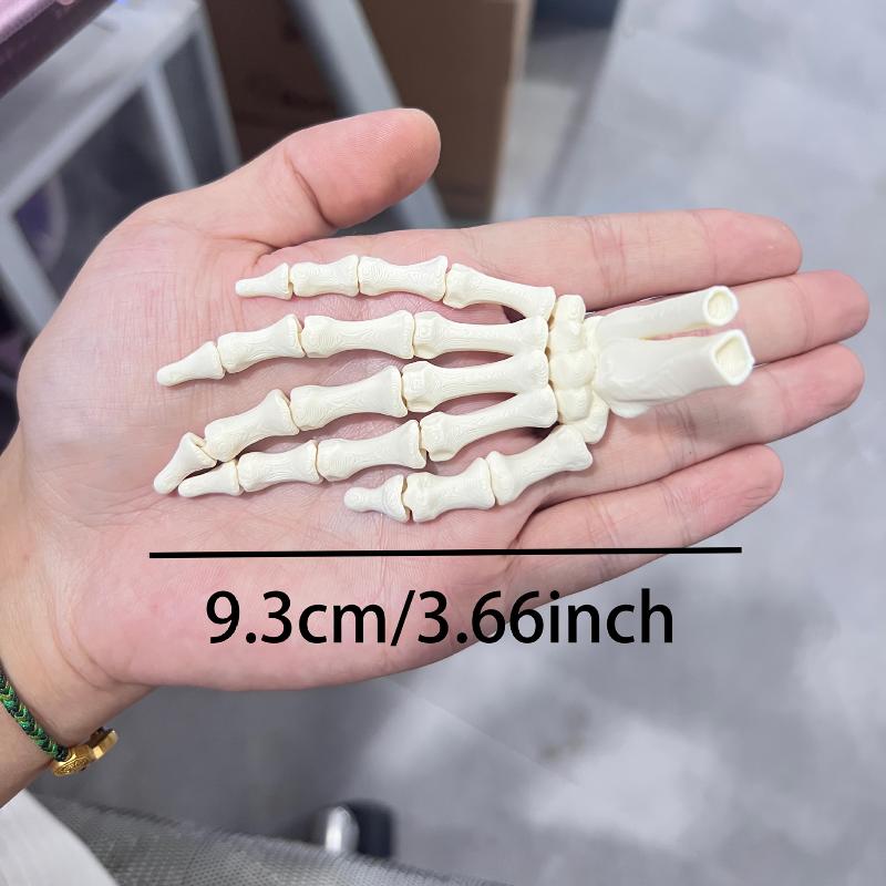 1Pcs/1Pair 3D Printed Realistic Flexible Joint Skeleton Hand Model Ghost Halloween Party Decoration Home Ornament