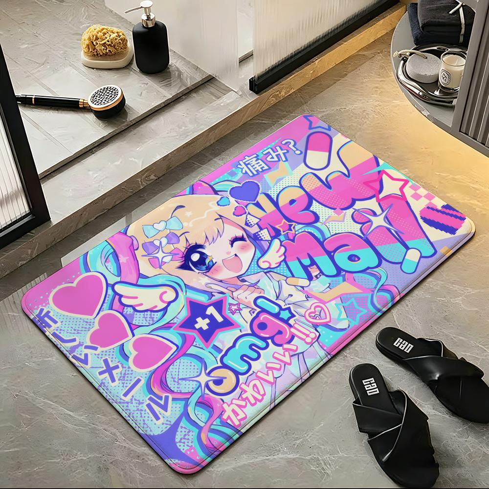 Art C-Colorful c-comics Floor Mat Soft Flannel Floor Mat Suitable for Entryways, Living Rooms, Bedrooms, and Bathrooms