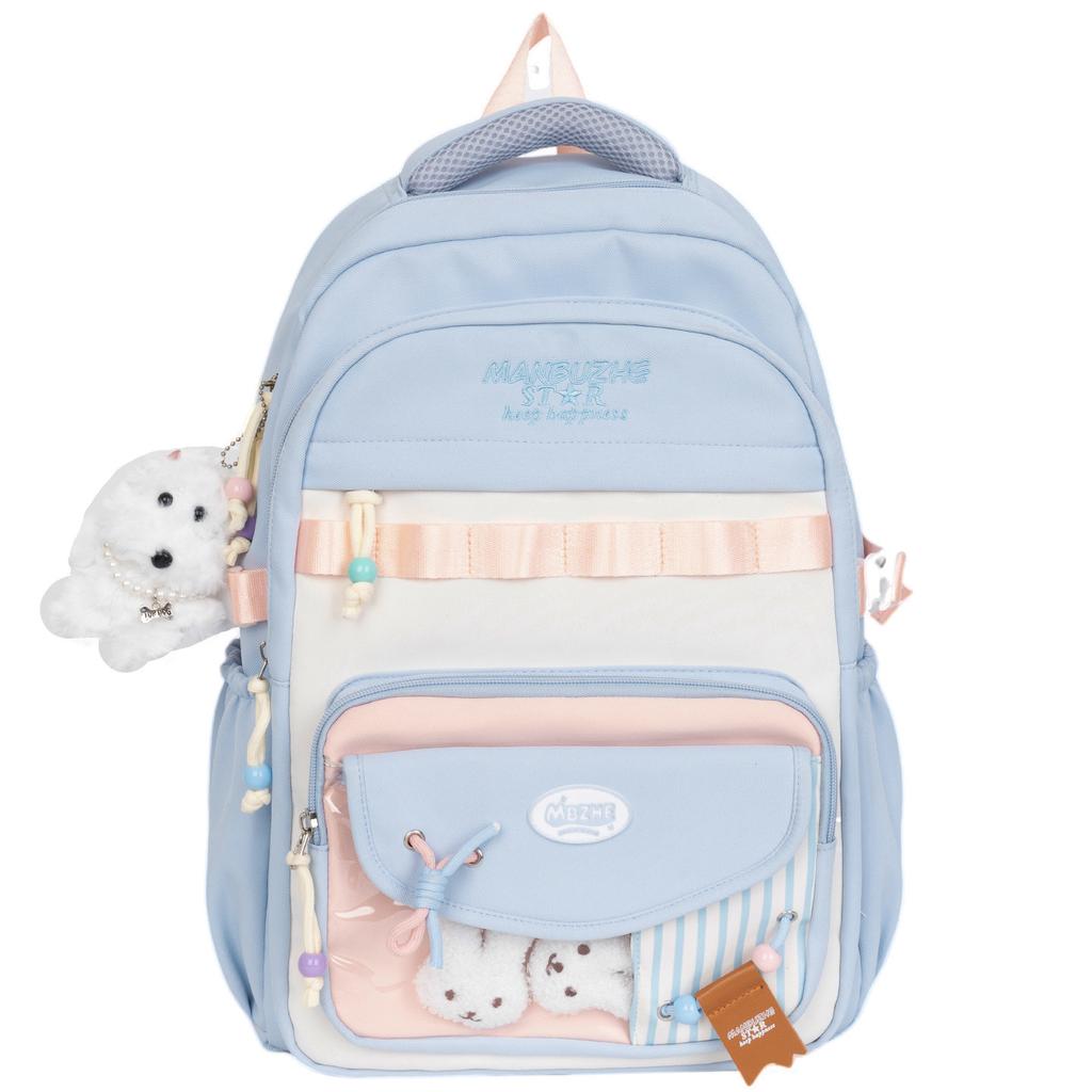 Schoolbag Korean version schoolbag for female junior high school students Mori cute backpack versatile campus small fresh student large capacity