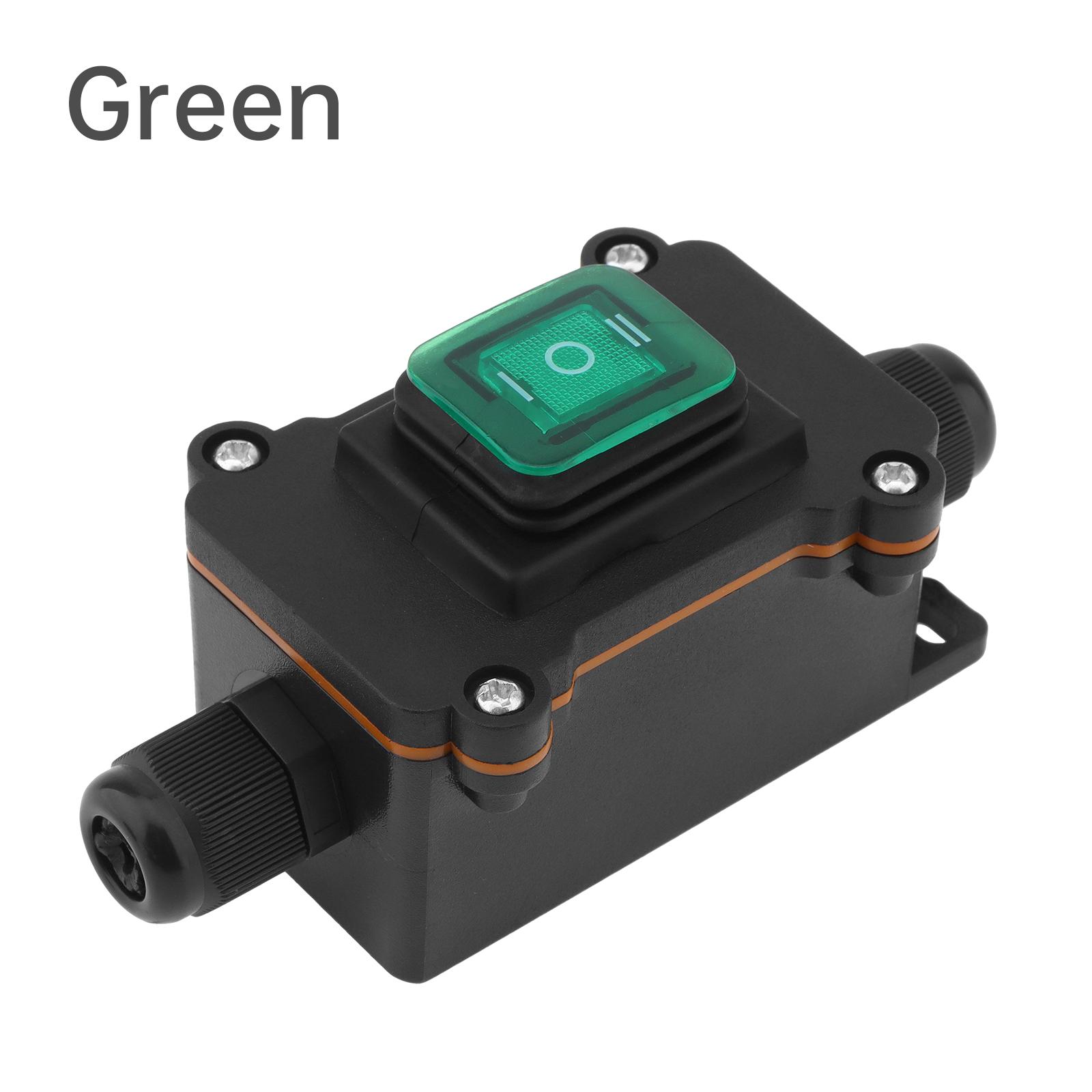 

ON OFF ON Waterproof Rocker Switch 6 Pins AC 110V 220V DC 12V 24V Maintained Latching Toggle зелений