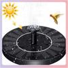 Outdoor Solar Bird Bath Fountain with Lights - Floating Garden Water Feature with Battery Storage