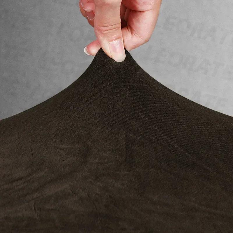 Housse de chaise courte en velours pour dossier, petite taille, housses de chaise réglables, housse de siège pour chaise de bar pour salle à manger, maison