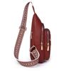 Měkká kožená náprsní taška Dámská crossbody taška Barevná taška přes rameno Sportovní taška přes rameno Dámská náprsní taška