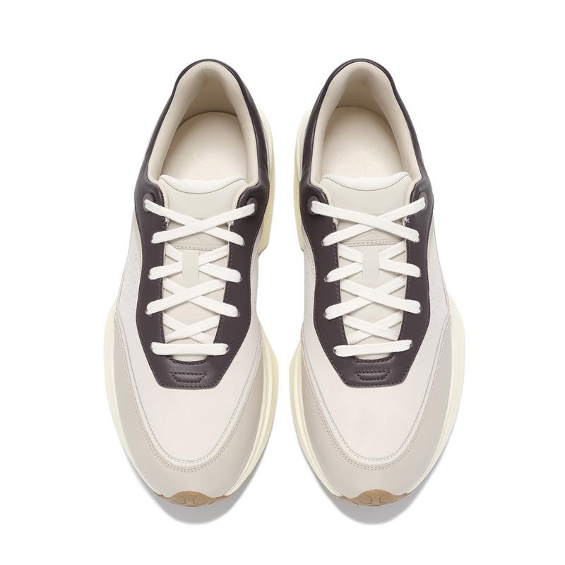 Li-Ning 1990 Sports Fashion Rebound Lightweight Low-Top Casual Shoes Men Sneakers Gray White ALFU015-2