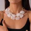 Multi-hue Oversized Resin Strand Translucent-jelly Geometric Facet Choker  Swimwear Accessories