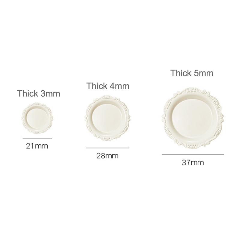 3 Peças Brinquedo de Menina Miniatura Casa de Bonecas Prato de Pastelaria Mini Bandeja de Entalhe Retrô Disco Comida para Cozinha de Brincar Acessórios para Boneca