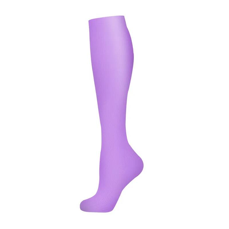 Calze a compressione Pois piccoli Righe Colore caramella Vene varicose Infermiere Sport Corsa Polpaccio Pressione Calze Protezione Piedi Supporto