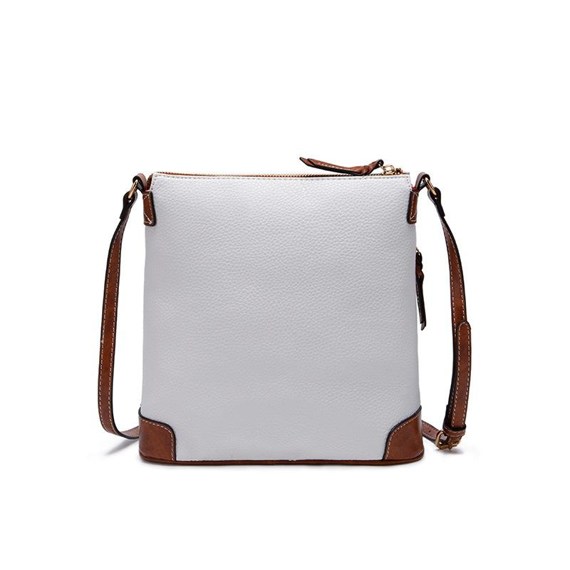 Dámská taška Vintage Pebbled Lychee Grain Textura Crossbody taška Vícebarevná dámská taška
