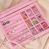 Velvet Flip-Top Jewelry Box - Dustproof, Transparent Storage for Rings, Earrings, Necklaces, and More - Anti-Oxidation Protection