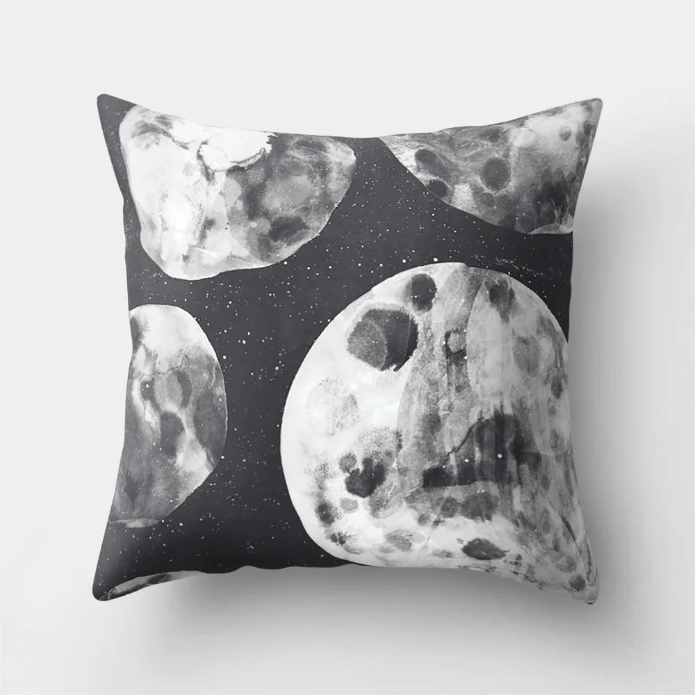 Outer Space Style Polyester Throw Pillow Case Spaceship Astronaut Print Cushion Cover Decorative For Sofa Bed Home Living Room