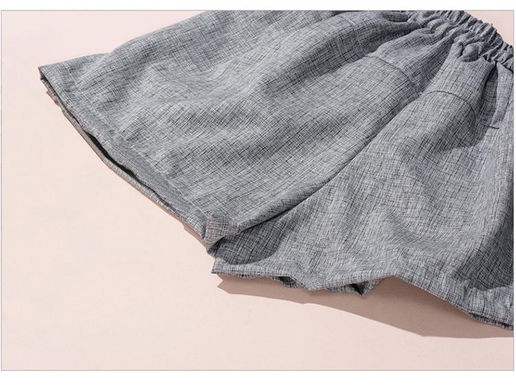 Høy midje A-linje vide ben dameshorts - Koreansk stil, Pluss størrelse, Sommer avslappet slim bukser