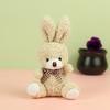 Cartoon Lovable Style Rabbit Plush Toy With Bow Tie Ideal For Backpacks And Keychains