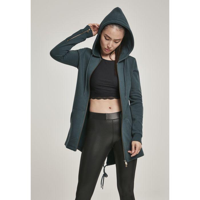 Parka Femme - Urban Classic - Sweat À Capuche - Vert Bouteille - Multisport - Confortable