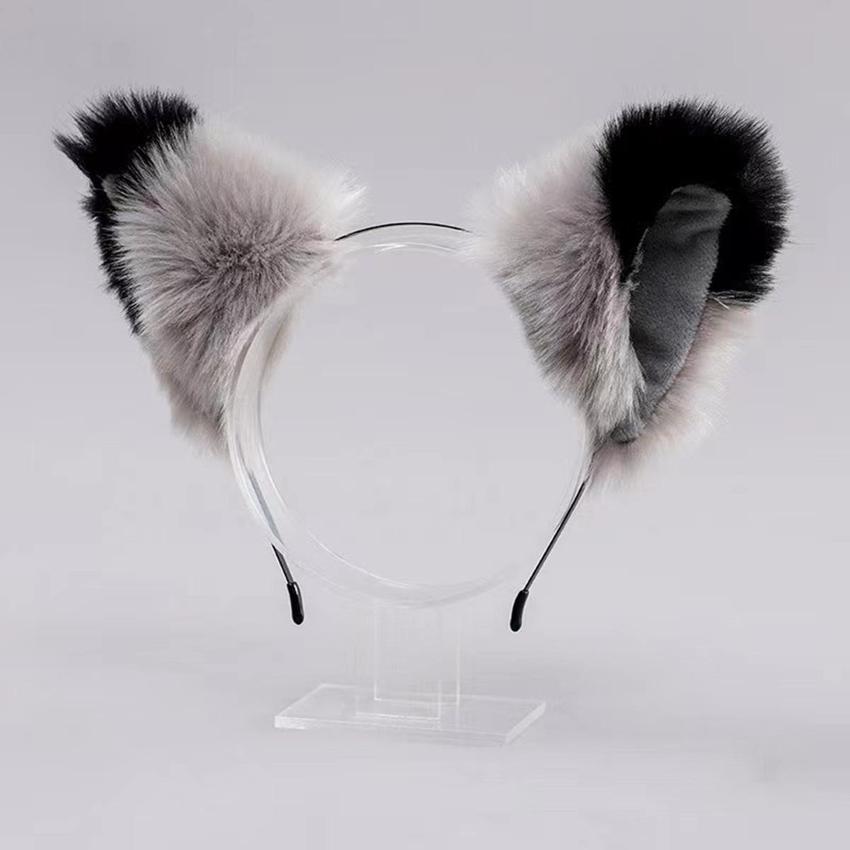 

1PC Плюшевий пухнастий обруч для волосся Hairband Котячі вушка Головні убори зі штучного хутра Прикраси для волосся Модний обідок