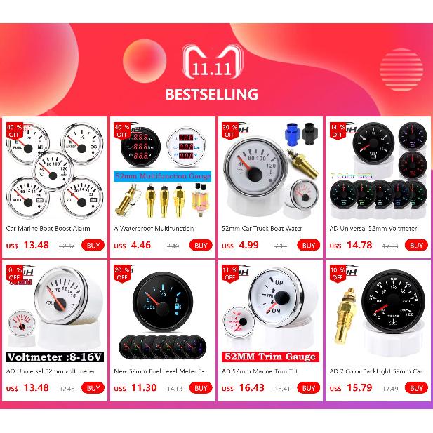 52mm Water Temp Gauge 40-140 Celsius Pointer Car Water Temperature Meter Racing Car Temperature Meter Car Gauge Accessories