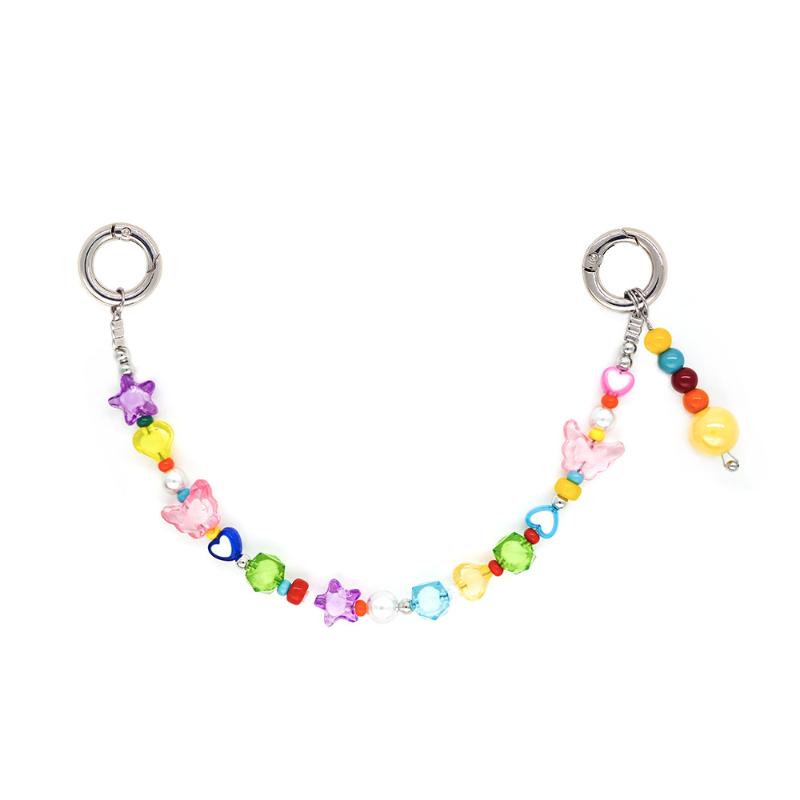 

Корейская милая красочная цепочка для сумки, подвеска для телефона, Y2K брелок для женщин, девочек, кошелек, рюкзак, ювелирное изделие, идея для подарка, аксессуары
