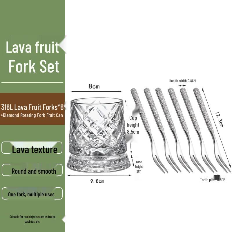 

Homeglen Fruit Fork Set with Storage Jar