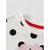 Cartoon Polka Dot Pig Girl Long-Sleeve Pullover Sweatshirt Baby Pure Cotton Autumn Clothing Small Children's Base Shirt White Top Trendy
