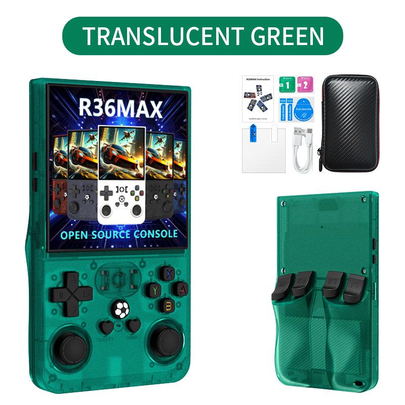 R36sMAX Handheld Game Console: 4.0-inch HD Screen, Dual Joystick, Retro Arcade Style