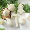 4PCS Christmas Ornament Pendant Foam Base Plastic Pearl Christmas Ornament Off White Multi Shape Pearl Bow Hanging Decor