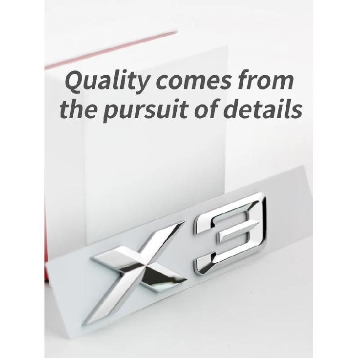 Suitable for BMW X1 X2 X3 X4 X5 X6 X7 F49 U12 F39 G08 G18 F15 F25 F26 G01 G02 G05 G06 G07  and Tail Letters Silver Black