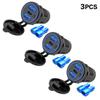 High Power 12V Quad Port USB Charger Socket With Button Switch 96W Dual USB C Outlet Fast Charging For Car RV Marine Vehicles