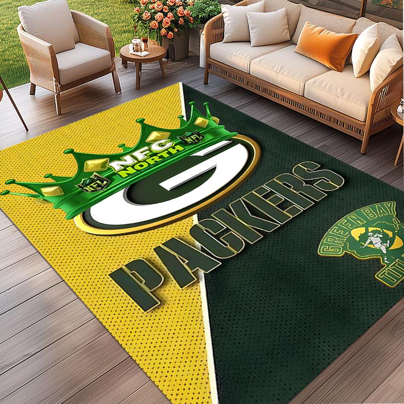 Green Bay Packers Print Rug, Washable Floor Carpet, For Entryway Dorm Laundry Room Office Study, Home Decor Birthday Christmas Gift