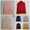 Soft Flannel Prayer Rug Square Living Room Carpet Non Slip Thick Floor Mat for Blessing