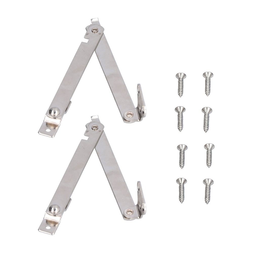 2pcs Efficient Folding Support Hinges With Screws Door Stay Hinge Small Lid Support Hinges Windows
