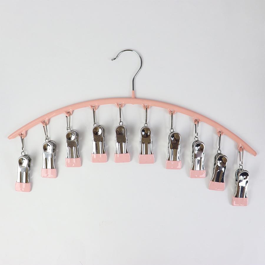Seamless Stainless Steel Multi-Functional Clothes Hanger for Drying and Storing Underwear and Socks.